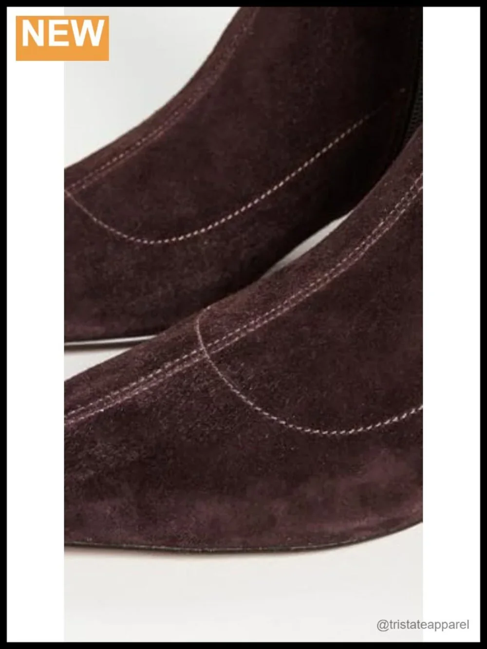 Suede Kitten Heel Ankle Boots Pointed Toe Zip Closure Leather Lining